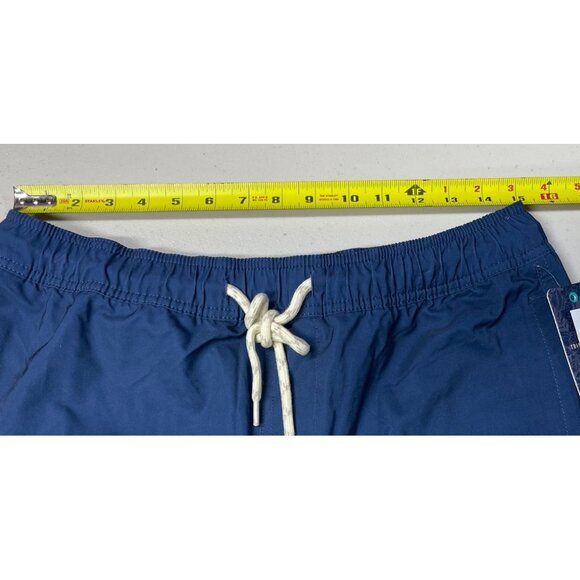 Trinity Coast Mens Sz M Swim Trunks Blue & Aqua 7" Inseam Mesh Lining Elastic Wa - Picture 3 of 7